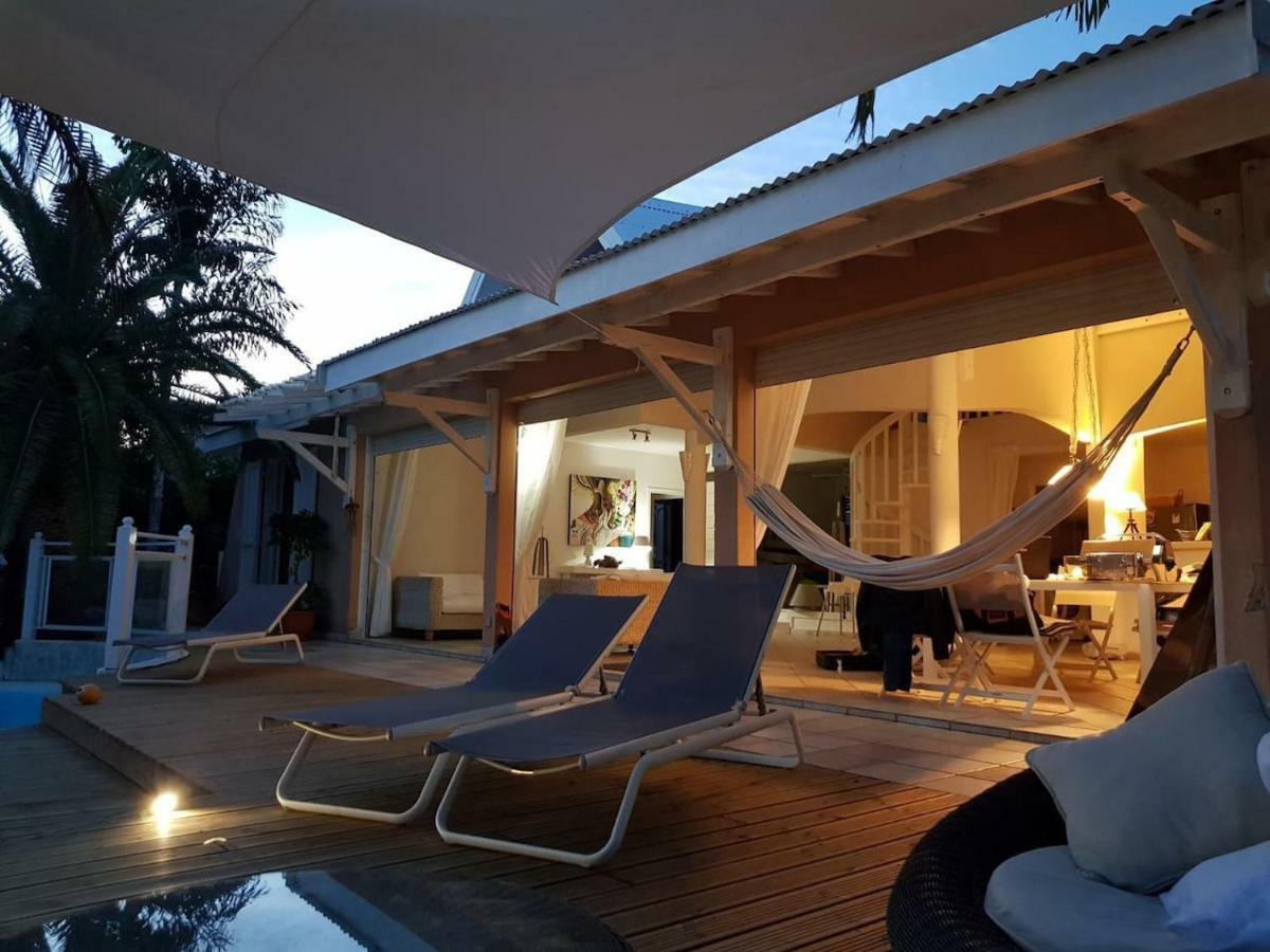 Villa Iguanou Et Piscine En Bord De Mer Proche Plages Marina Et Golf Saint-Francois  Ngoại thất bức ảnh