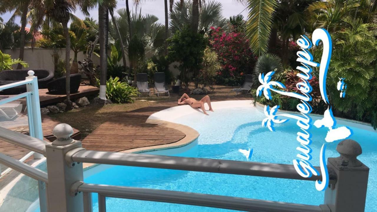 Villa Iguanou Et Piscine En Bord De Mer Proche Plages Marina Et Golf Saint-Francois  Ngoại thất bức ảnh